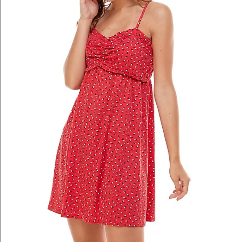 Juniors' Lily Rose Cinch Front Sweetheart Skater Dress NWT